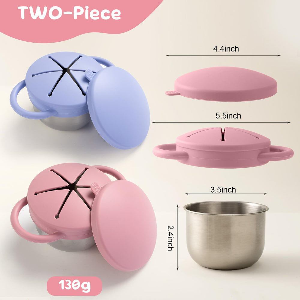 Bufilea snack containers with silicone lid petal opening enable easy, mess-free snacks for little fingers