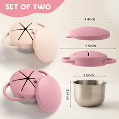 Bufilea silicone lid with petal opening promotes easy feeding for little hands