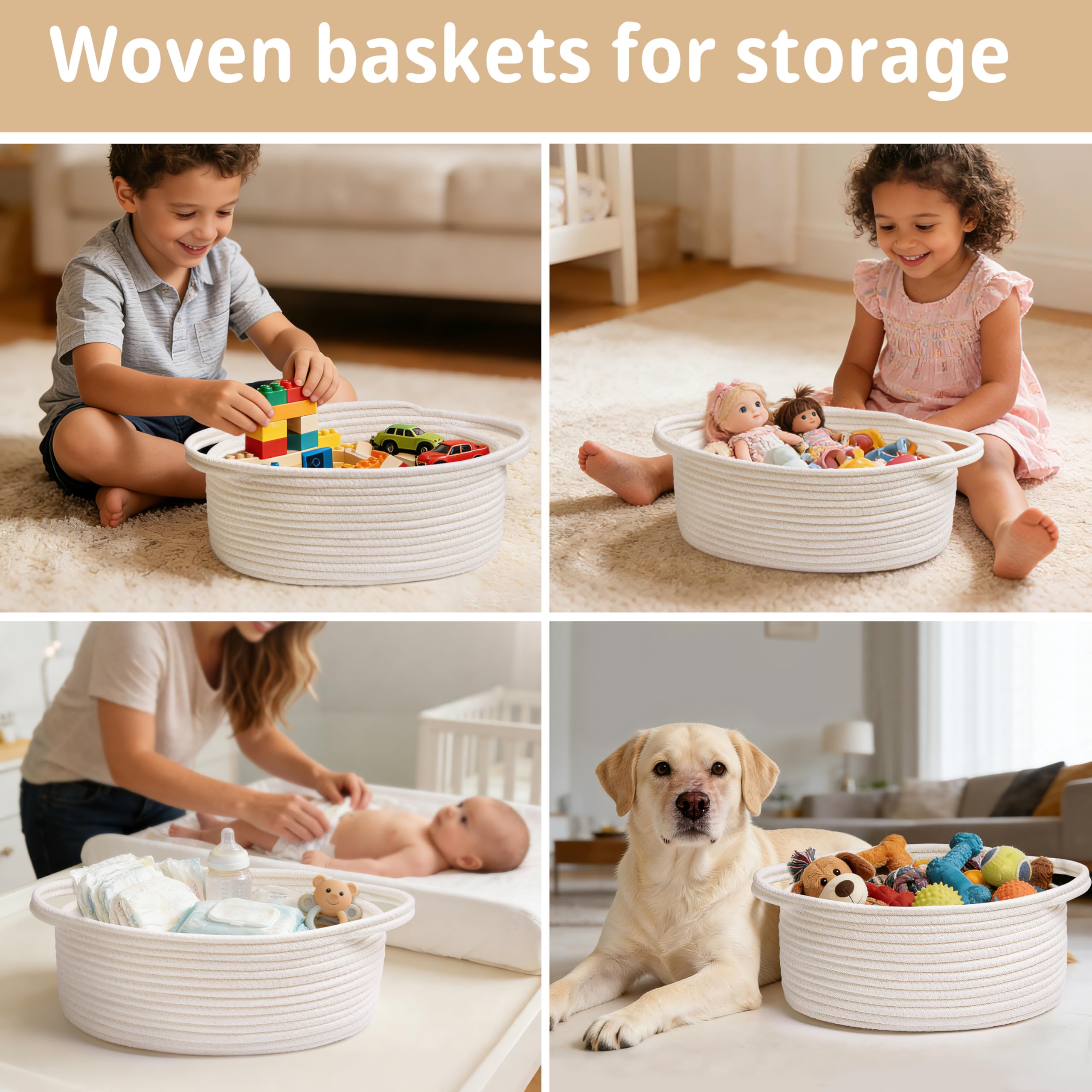 Bufims foldable rope basket returns to shape after storage.