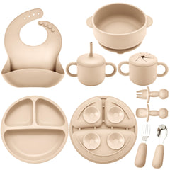 Bufims silicone baby feeding set main image highlights safe materials for gentle self-feeding.