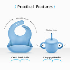 Bufims spill-proof sippy cup with lid reduces floor mess.