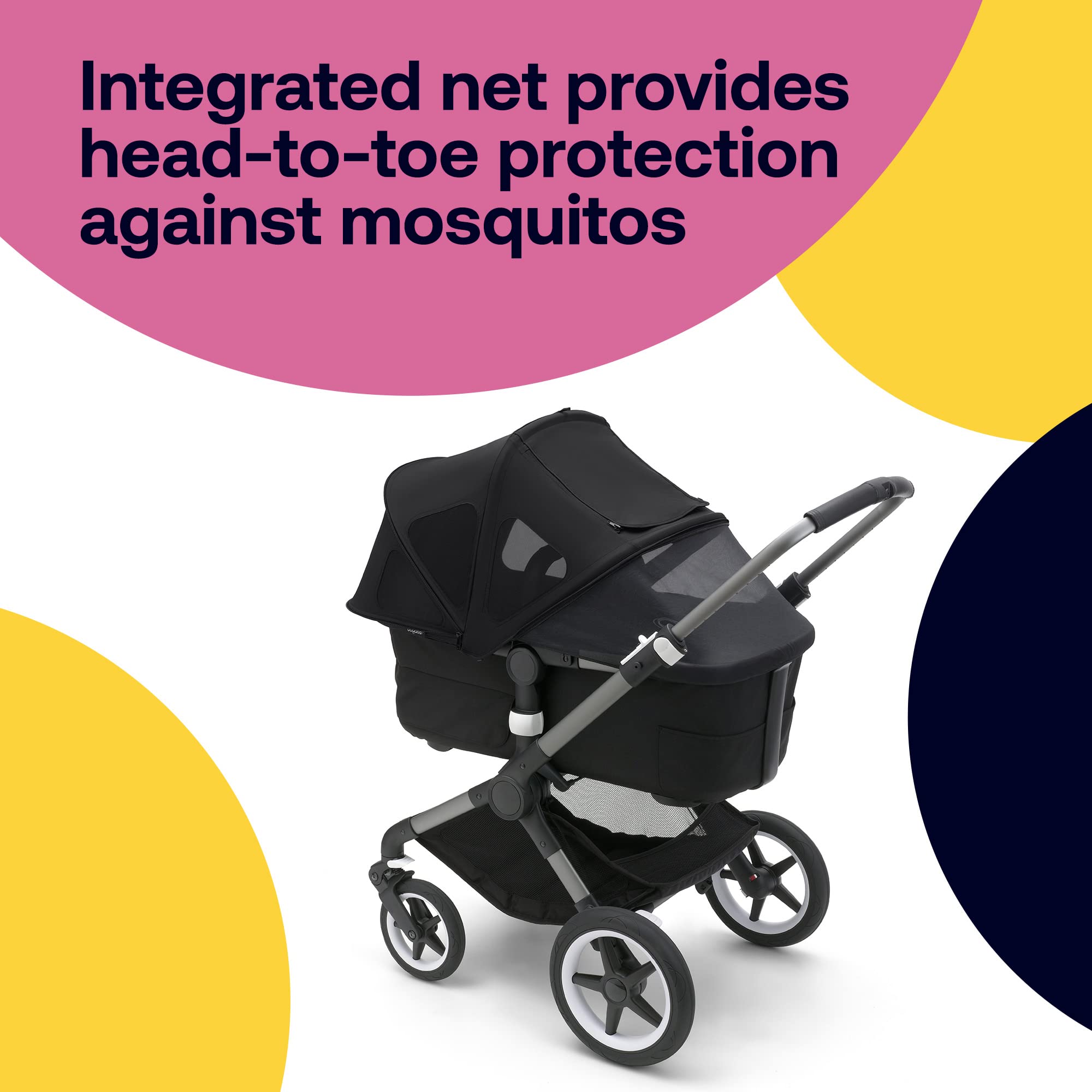 Bugaboo Breezy Sun Canopy breathable mesh windows improve airflow and comfort.