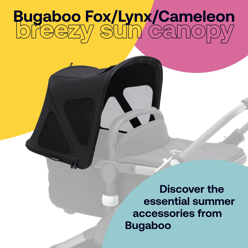 Bugaboo Breezy Sun Canopy built-in mosquito net keeps insects away on walks.
