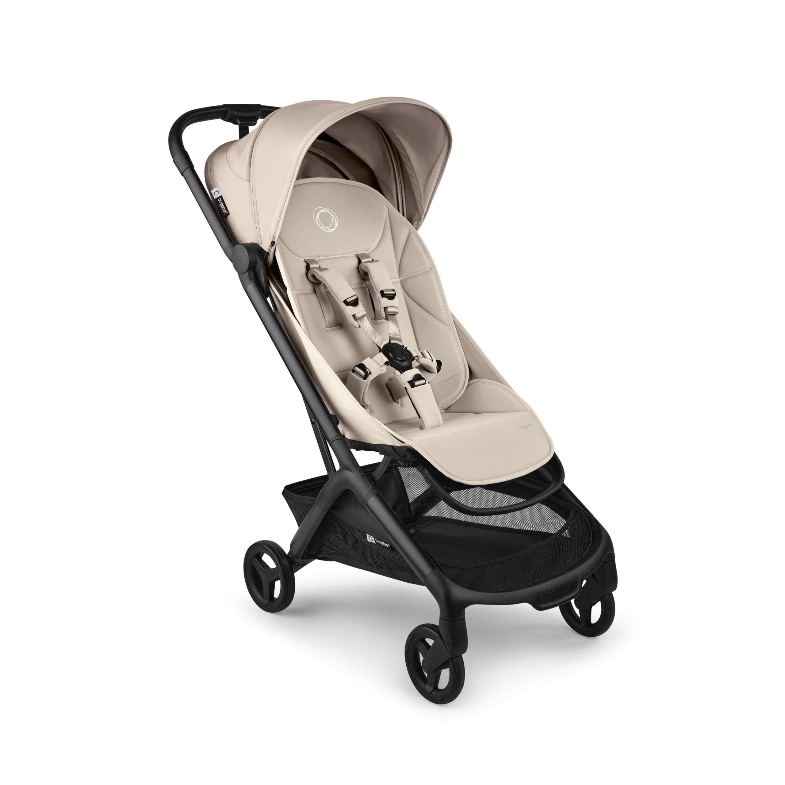 Bugaboo Butterfly 2 folded compact overhead-bin storage for travel.
