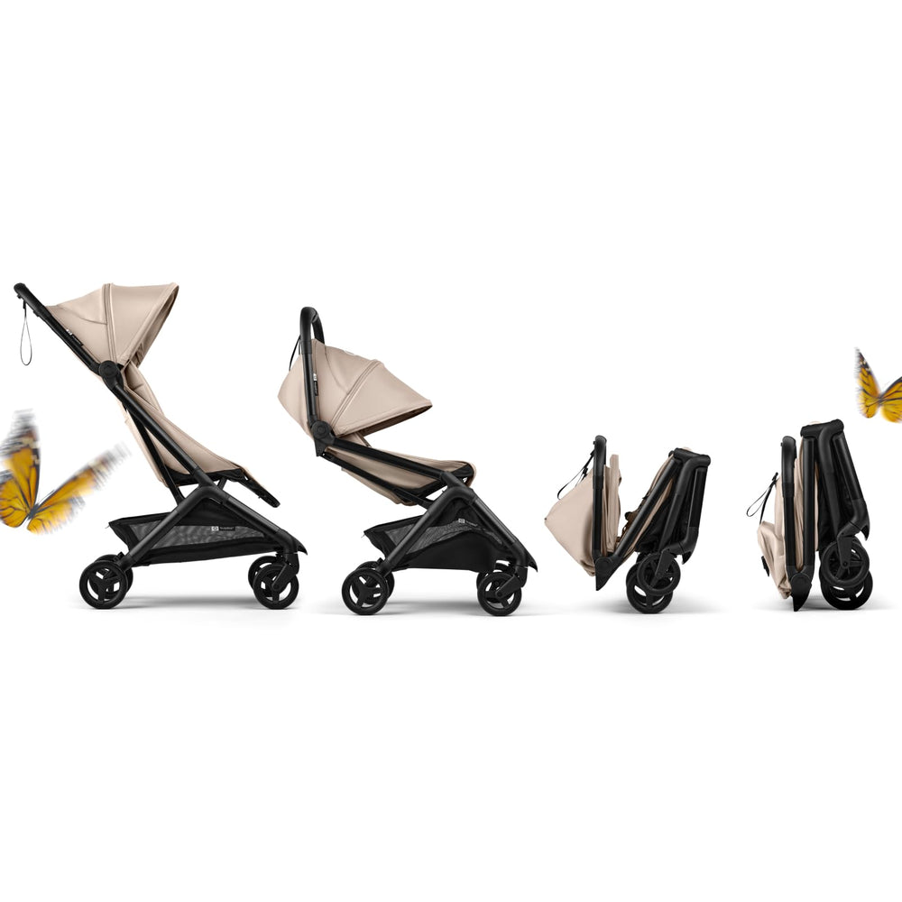 Bugaboo Butterfly 2 upright seating and multi-recline for views and naps.