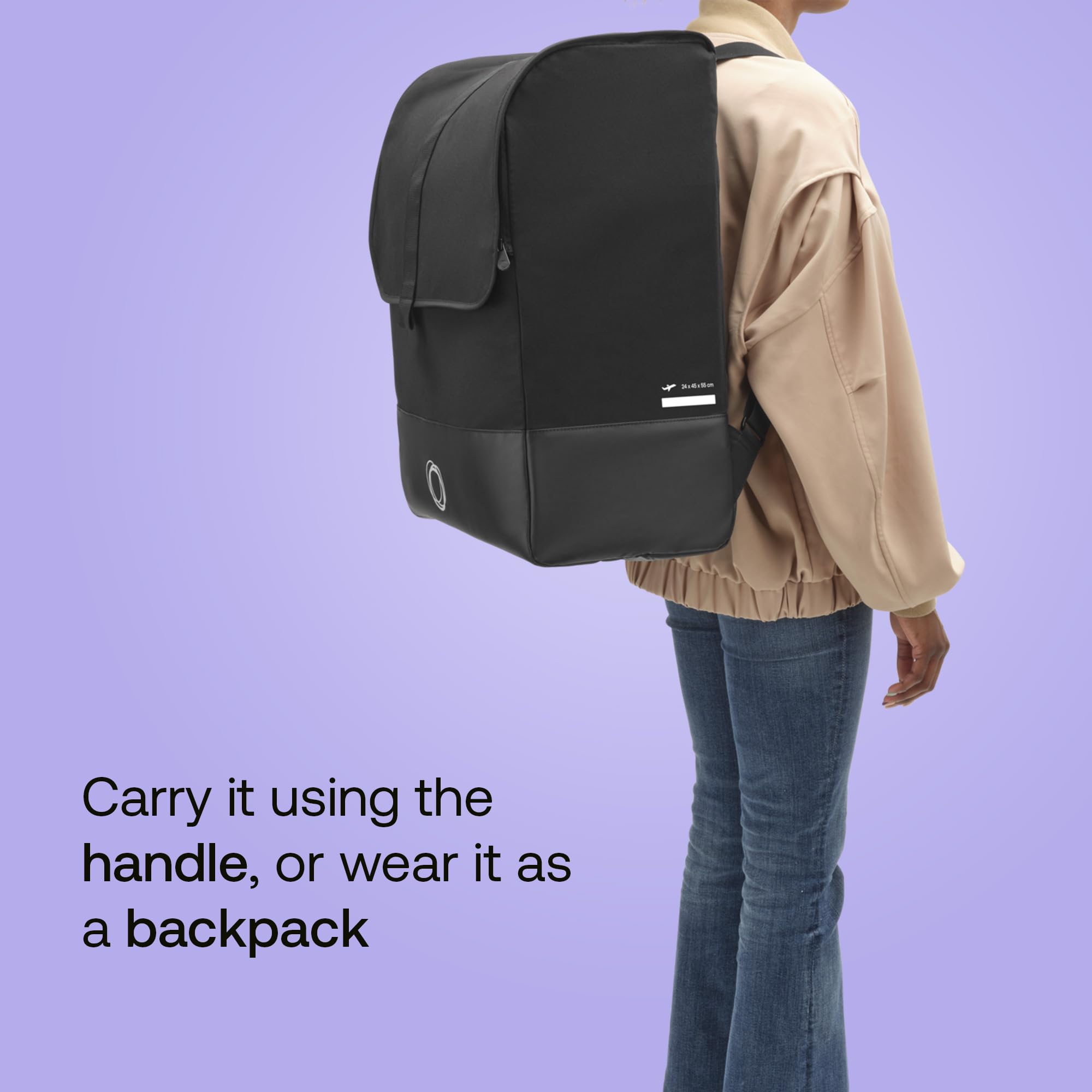 Bugaboo Butterfly transport bag water-repellent fabric protects from rain during trips