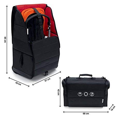 Bugaboo Comfort Transport Bag folds compactly for easy home storage.