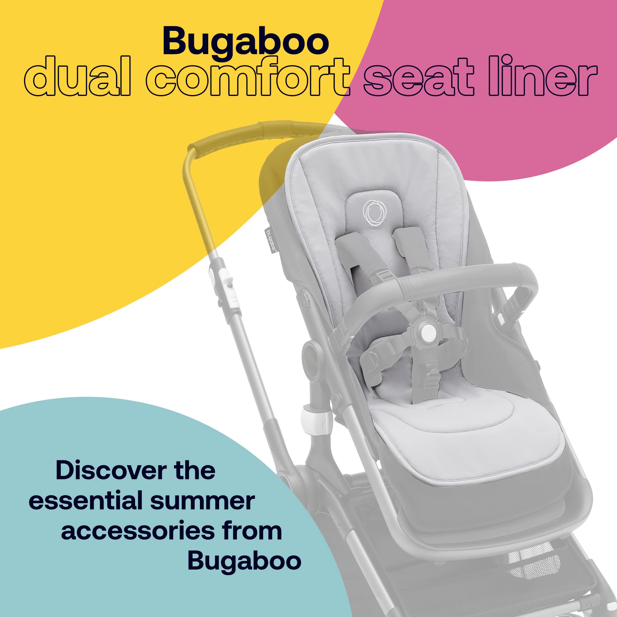 Bugaboo liner with 3D mesh breathable summer side promotes airflow