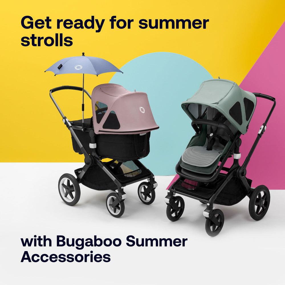 Bugaboo Dual Comfort Seat Liner midnight-black color coordinates with stroller interiors.