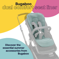 Bugaboo Dual Comfort Seat Liner Pine Green 3D mesh side improves airflow on hot days