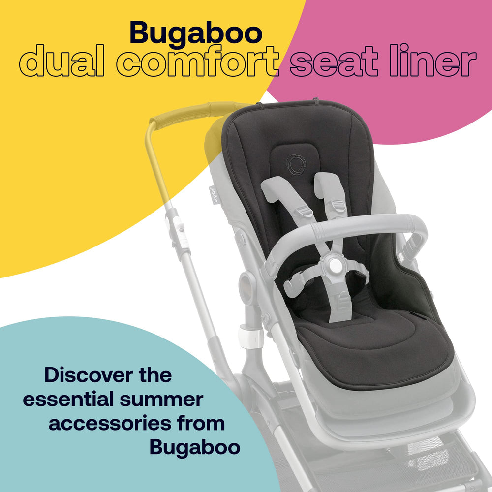 Bugaboo Dual Comfort Seat Liner summer side 3D mesh promotes airflow and dryness.
