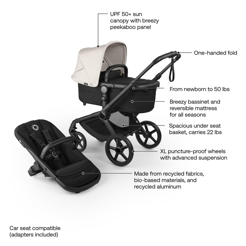 Bugaboo Fox 5 Renew one-hand control simplifies navigating busy streets.