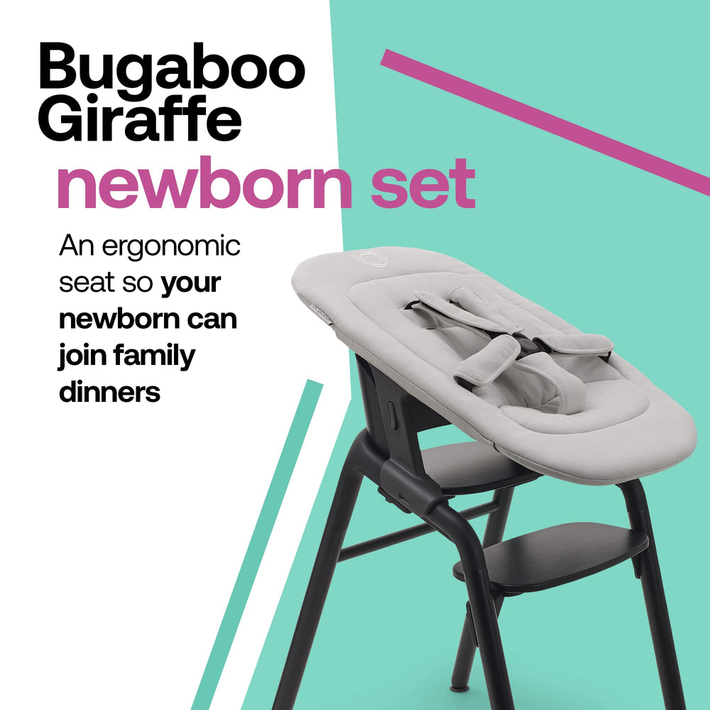 Bugaboo Giraffe newborn set rocker frame calms baby with gentle rocking