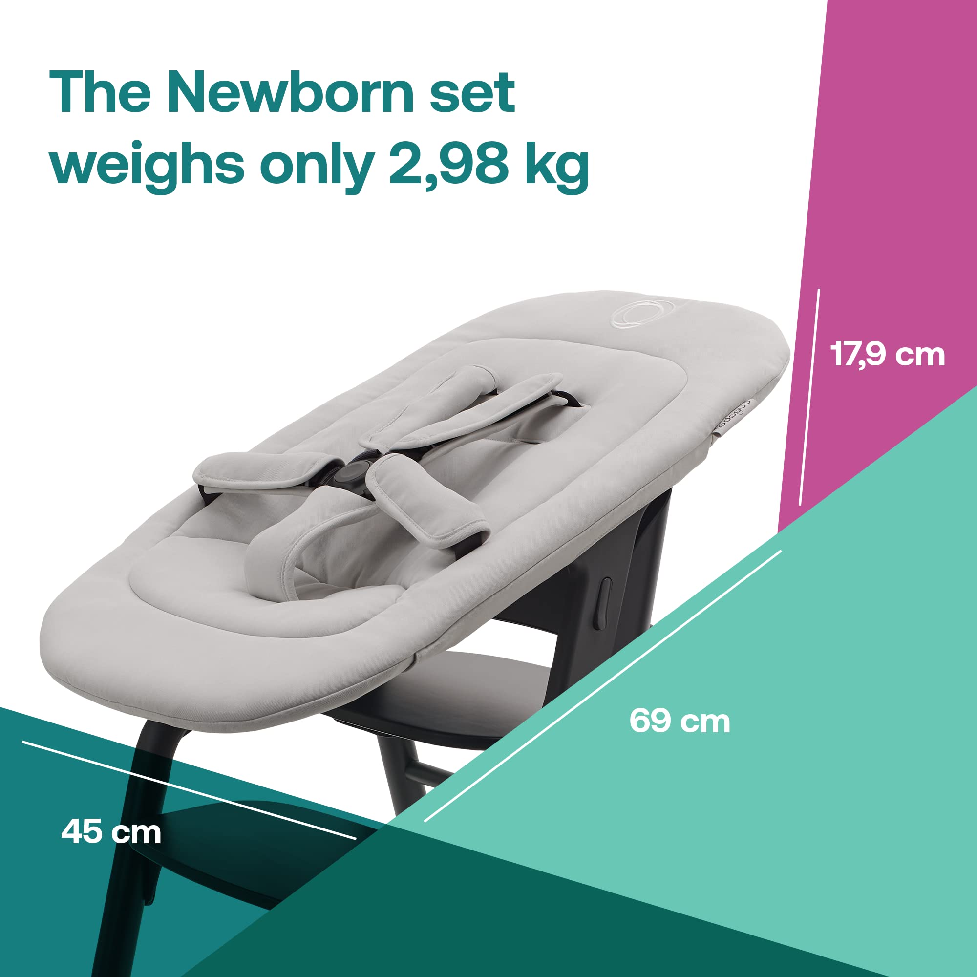 Bugaboo Giraffe newborn set red-green indicator aids correct installation