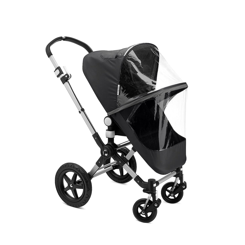 Bugaboo high performance rain cover for Fox/Cameleon/Lynx in black provides all-weather protection for urban strolls.