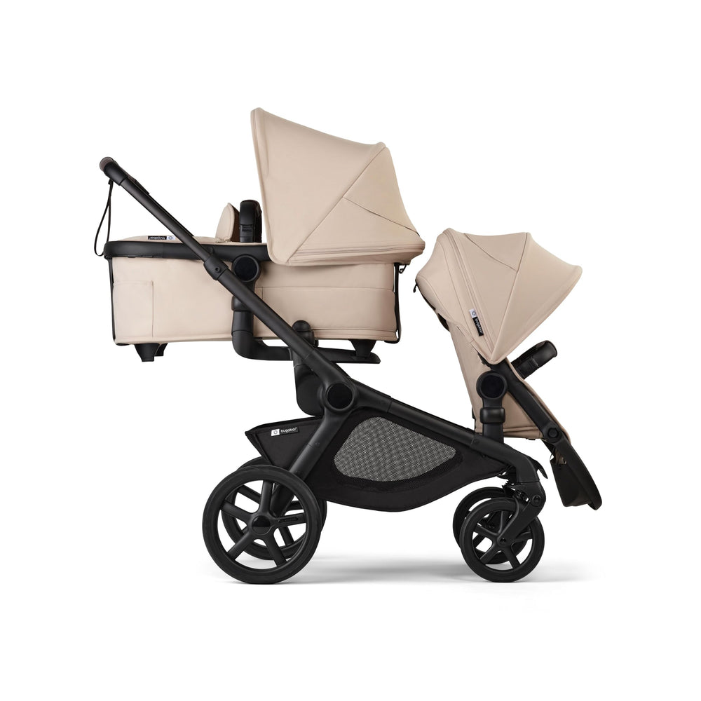 Bugaboo Kangaroo Desert Taupe seat attached to stroller for quick tandem configuration