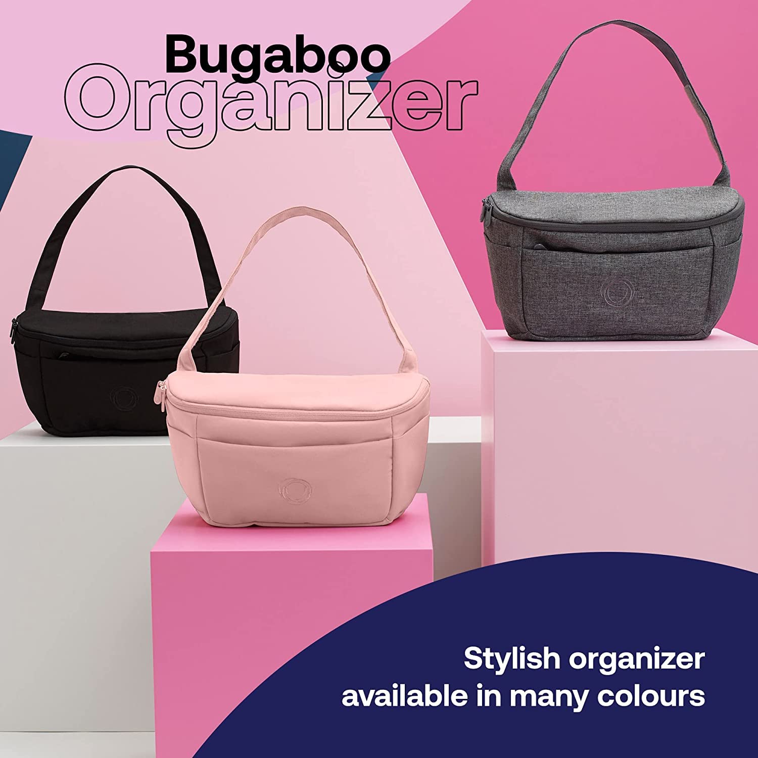 Bugaboo Organizer midnight black fabric is easy to wipe clean and maintain.