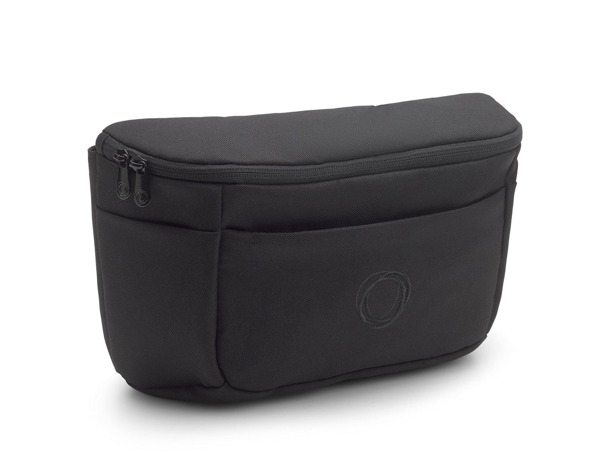 Bugaboo Organizer midnight black front view shows compact storage for on-the-go essentials.