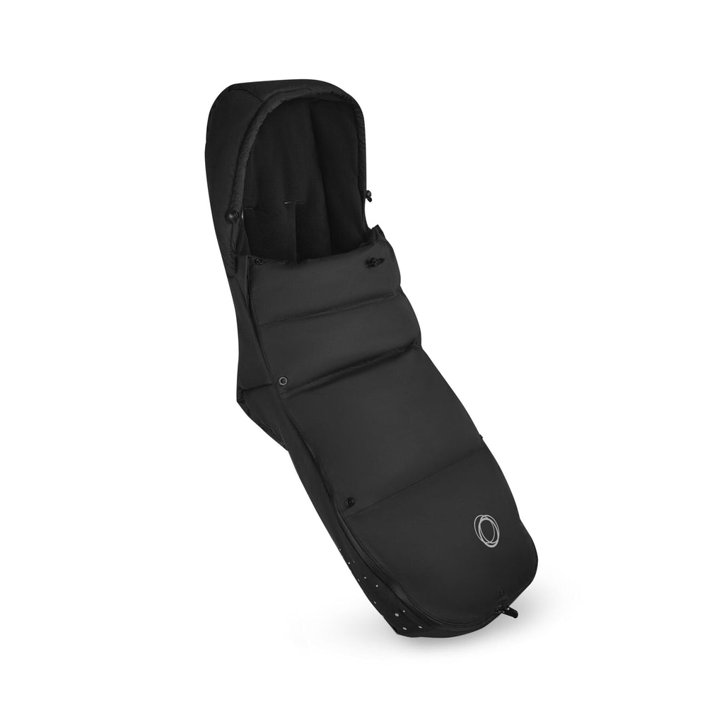 Bugaboo Performance Footmuff outer shell provides weather protection for cold stroller walks.