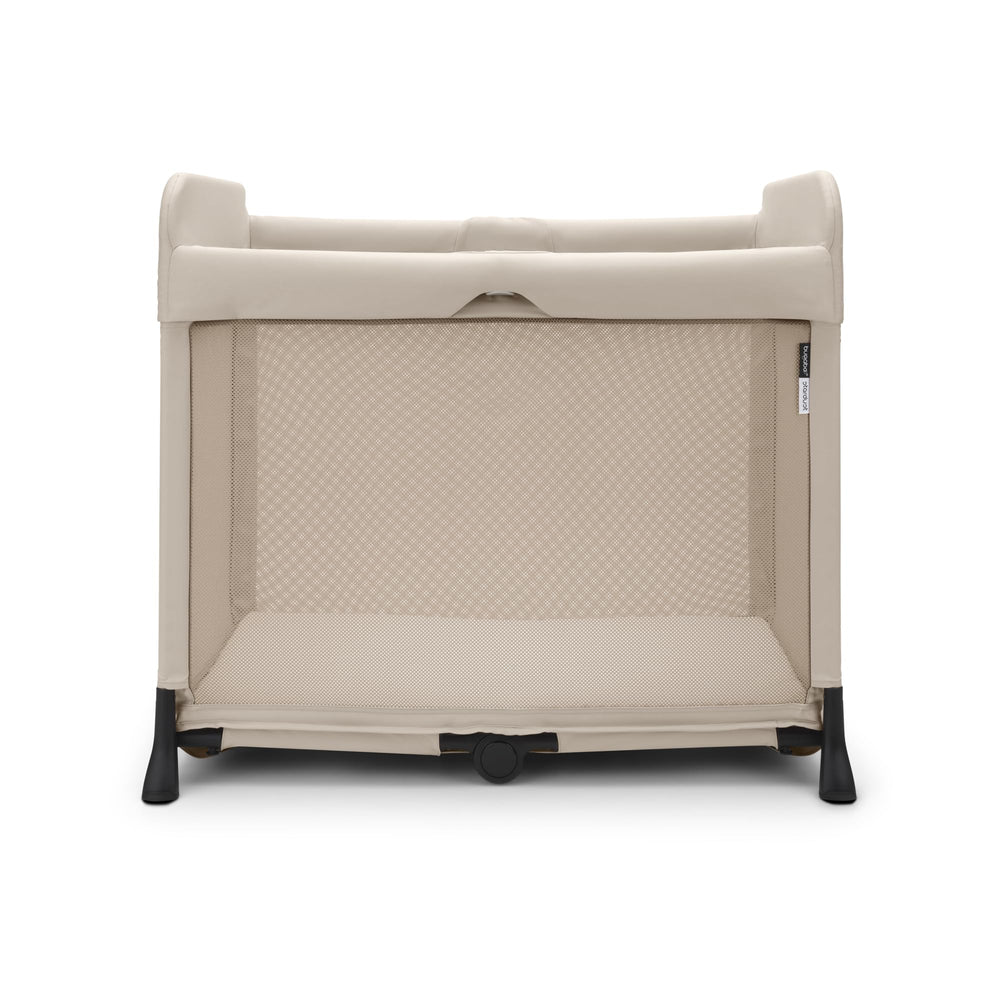 Bugaboo Stardust playard zip-in bassinet for easy baby access and soothing.