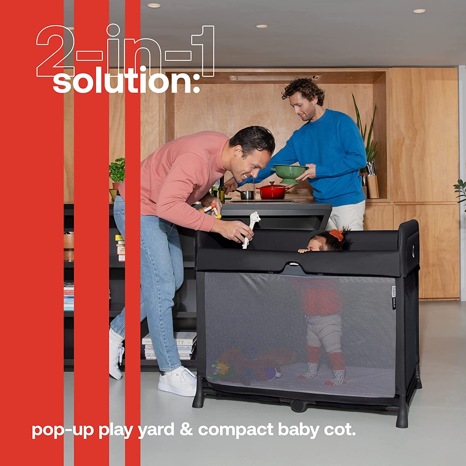 Bugaboo Stardust mesh panels ensure airflow and clear baby visibility.