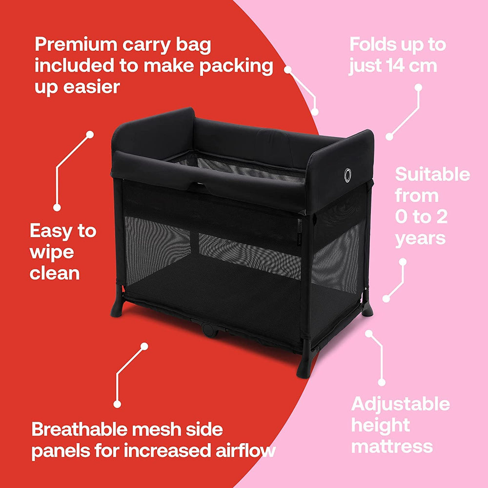 Bugaboo Stardust travel bag with folded playard for easy transport.