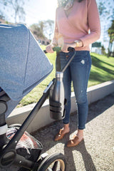 Bugaboo stroller cup holder compatibility with Fox and Bee5, seamless hands-free setup.