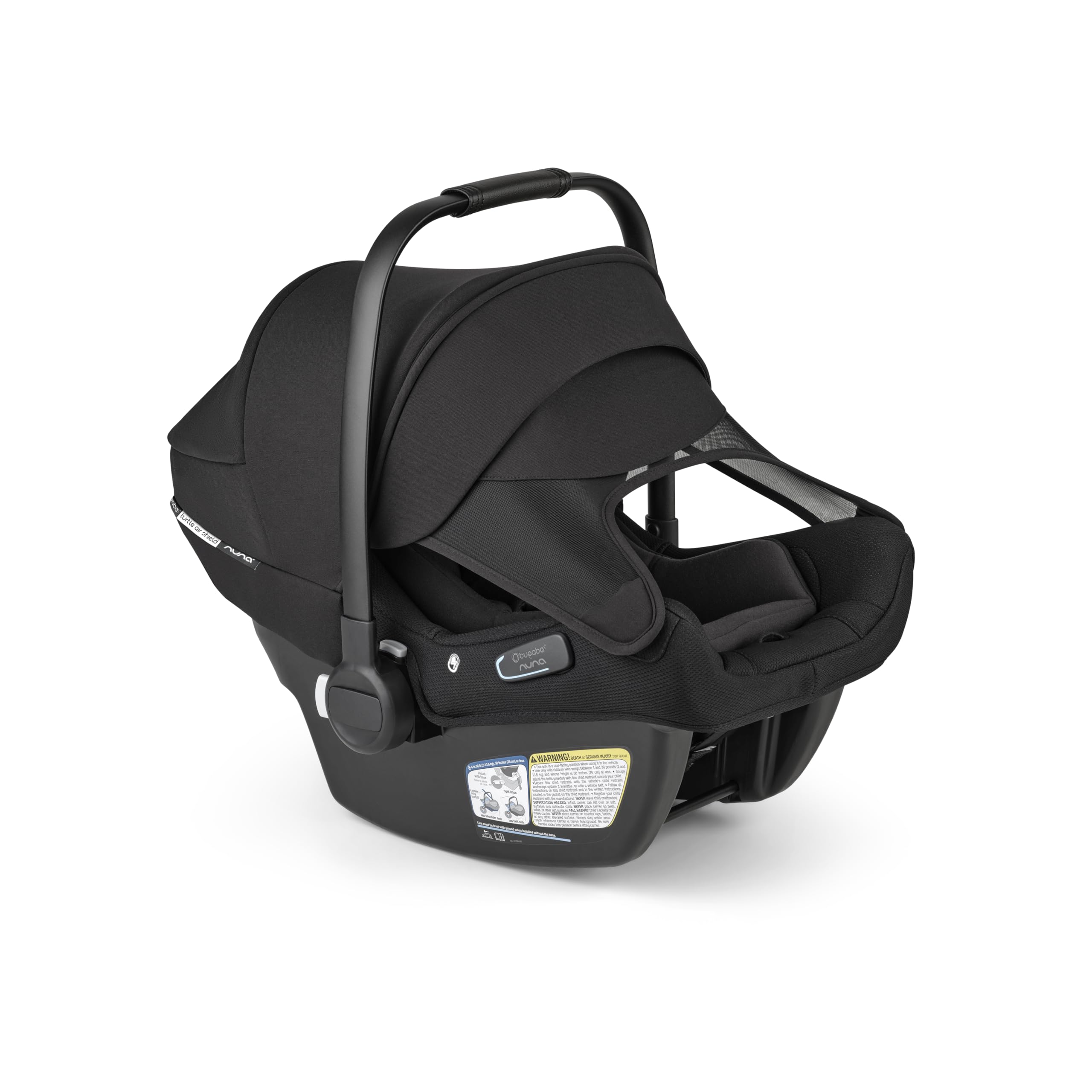 Bugaboo Turtle Air Shield lightweight design supports easy lifting and travel.
