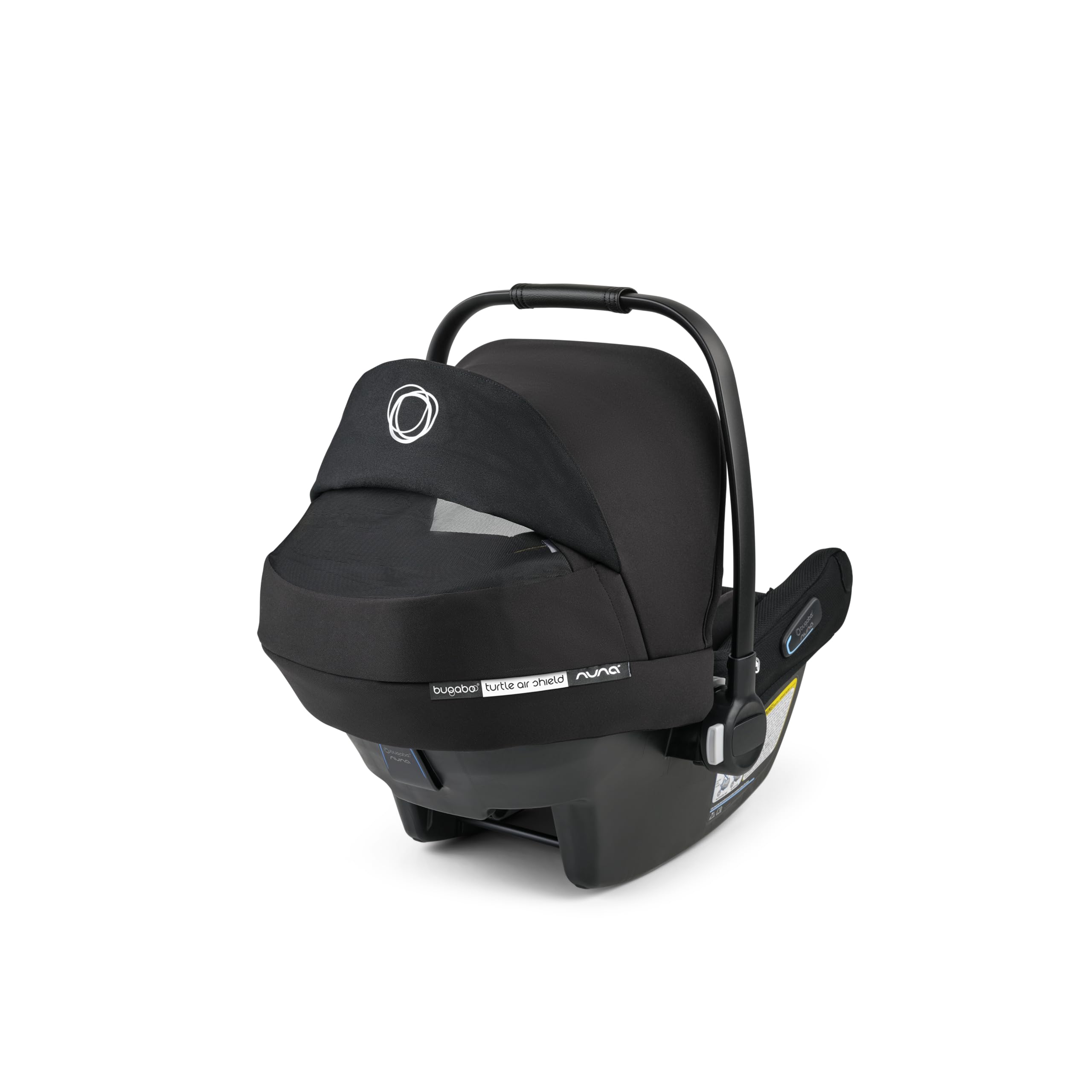 Bugaboo Turtle Air Shield recline base demonstrates four positions for baby comfort.