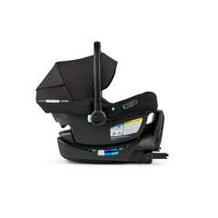 Bugaboo Turtle Air Shield side view shows travel-system compatibility with Bugaboo strollers.