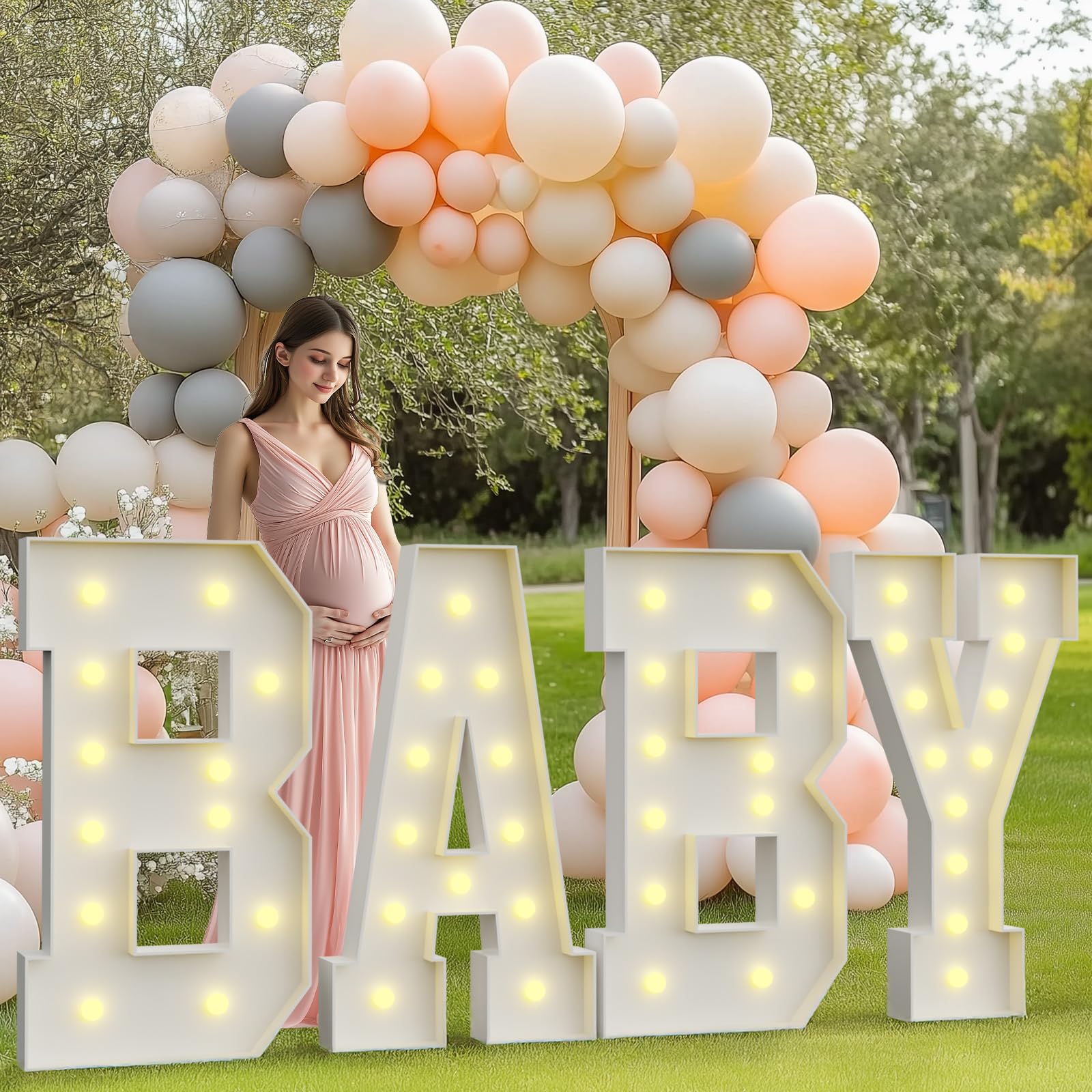 Bugame baby shower decor on-wall setup enhances welcome area and photos.