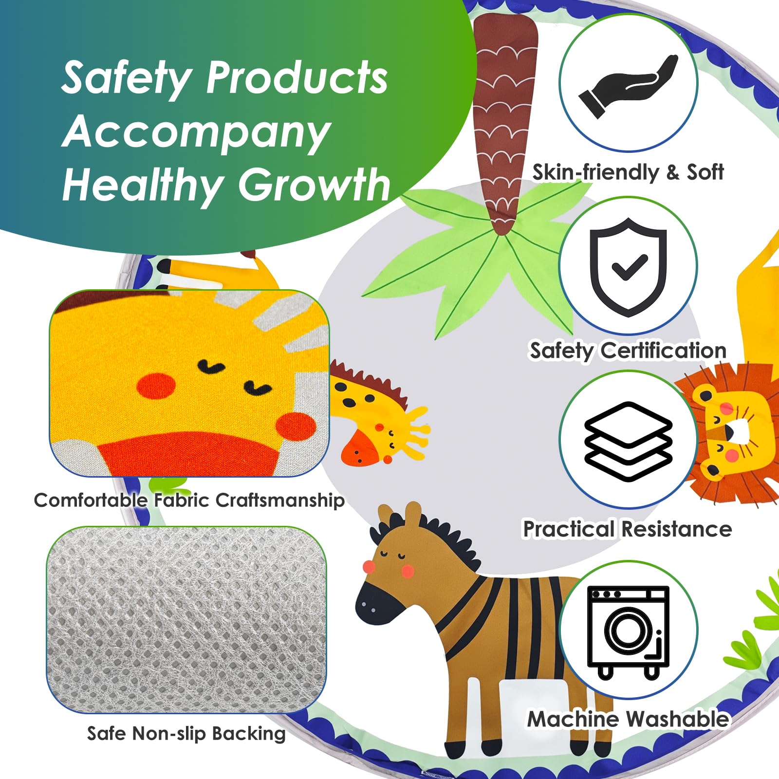 Bugrtarey animal sensory toys encouraging reach and grasp