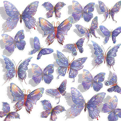 Buiory 3D butterfly wall decor pink cluster adds playful color to kids' rooms.