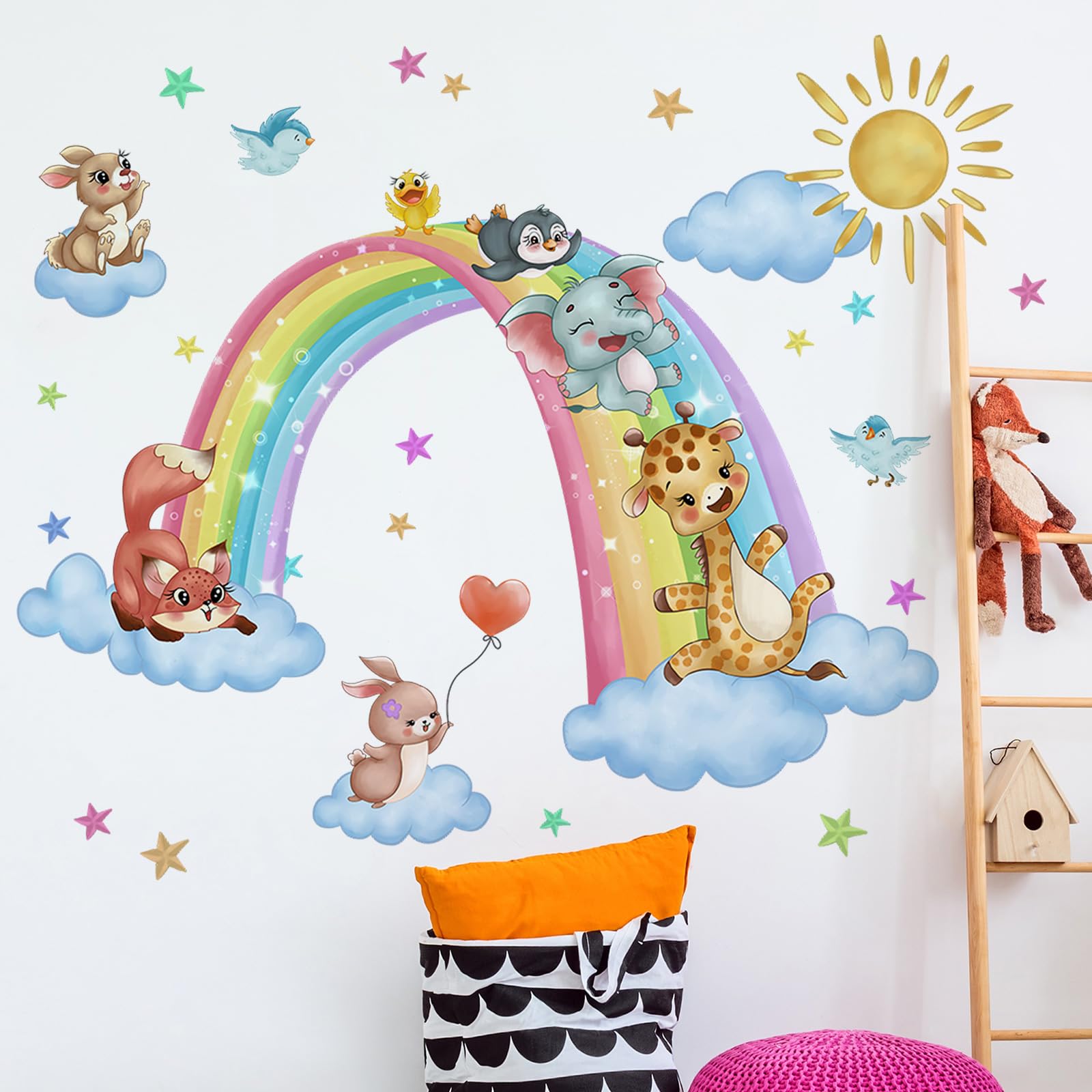 Buiory easy peel-and-stick application demonstrates quick decor changes.