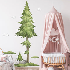 Buiory peel and stick wall art for nursery, easy repositioning and clean removal.