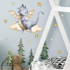Buiory peel-and-stick wall decals application demonstrates quick repositioning with no wall damage.
