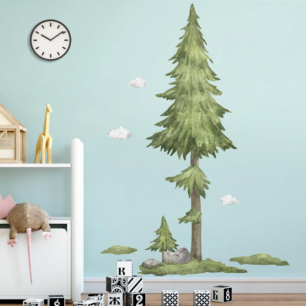 Buiory living room woodland wall sticker elevates minimalist decor.