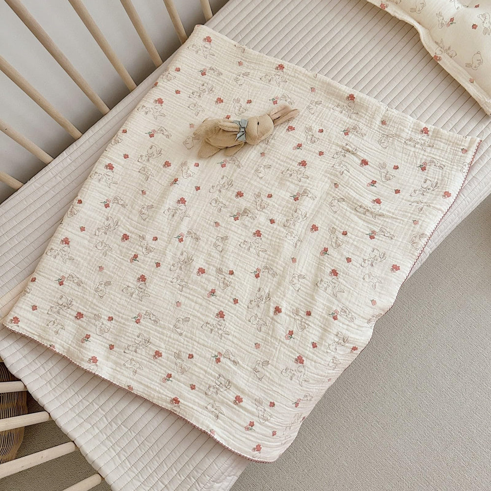 BuLuTu baby blanket with bunny pattern ideal for soothing cuddle time