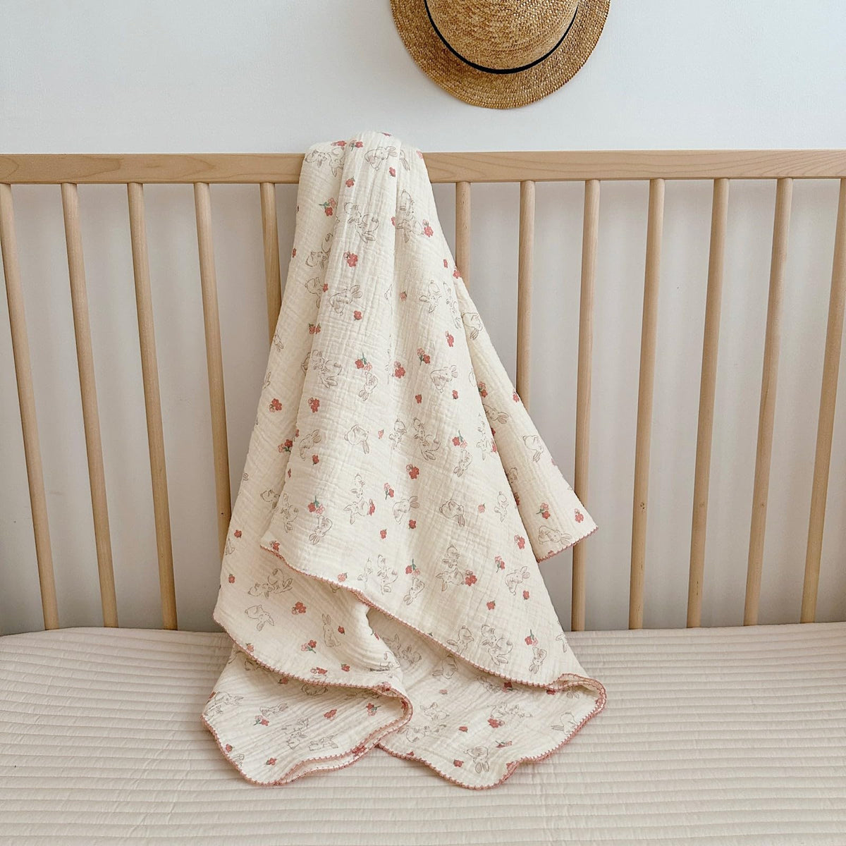 BuLuTu baby blanket shows muslin texture for breathable comfort during naps