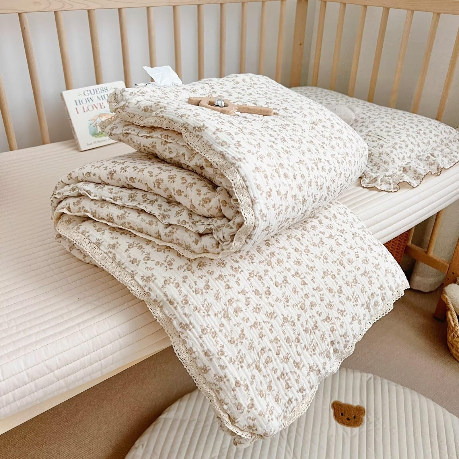 BuLuTu Carmine Flower Blanket machine-washable care keeps colors vibrant after washes.