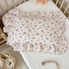 BuLuTu chic floral toddler pillowcase with ruffles promotes soft, breathable sleep