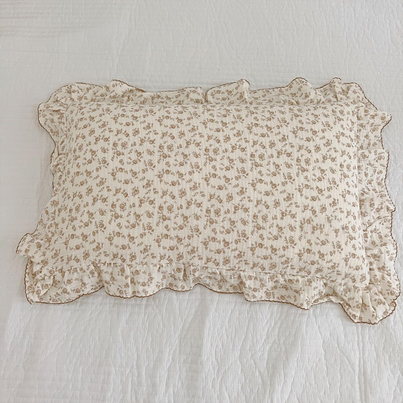 BuLuTu cotton muslin kids pillowcase travels well for crib or outings.