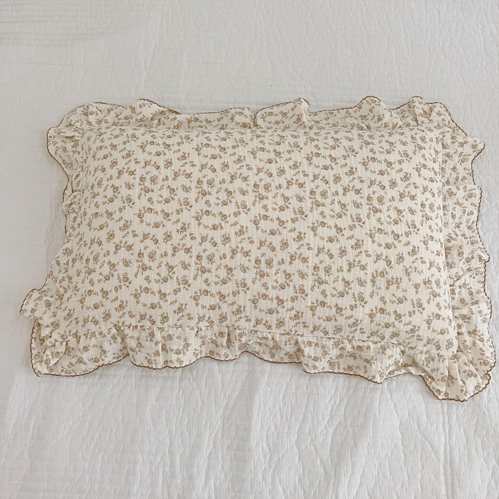 BuLuTu cotton muslin kids pillowcase travels well for crib or outings.