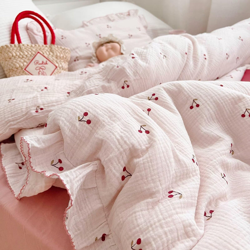 BuLuTu cherry-pattern design adds playful nursery decor