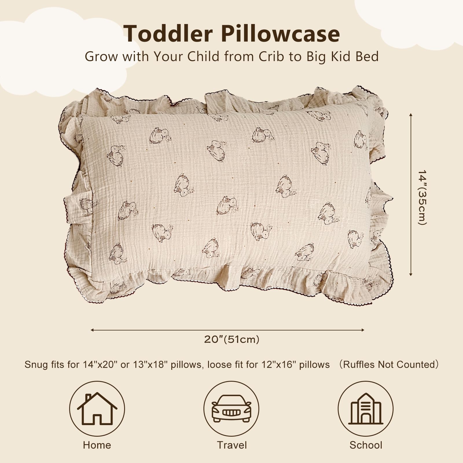 BuLuTu muslin cotton fabric close-up highlights breathable, skin-friendly material ideal for all seasons.