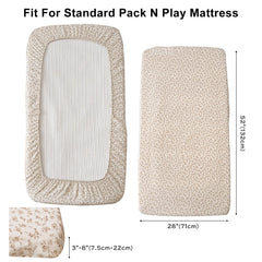 BuLuTu 2-pack sheets two patterns suit any nursery for easy changes