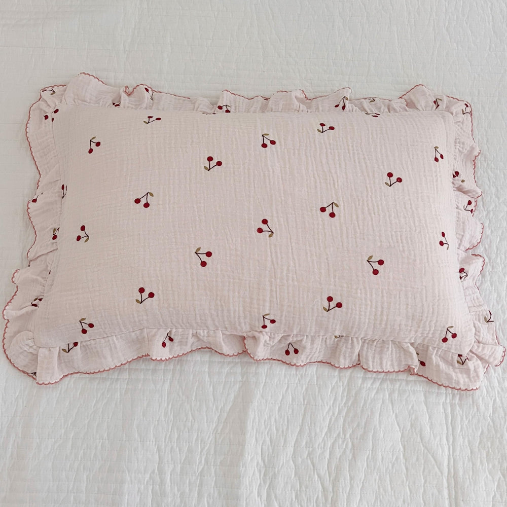 BuLuTu standard pillowcase 26x20 in cherry pattern for kids bed
