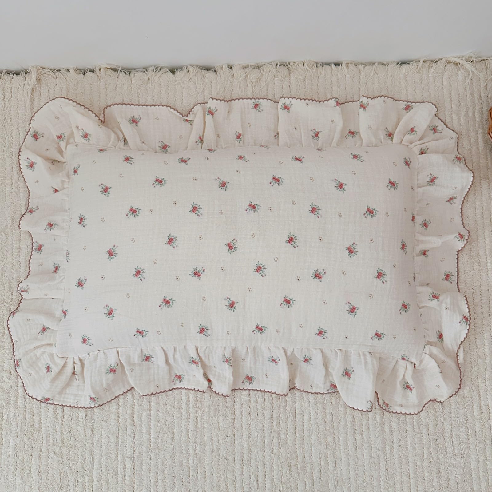 BuLuTu toddler pillowcase with berry pattern supports cozy bedtime decor for toddlers.