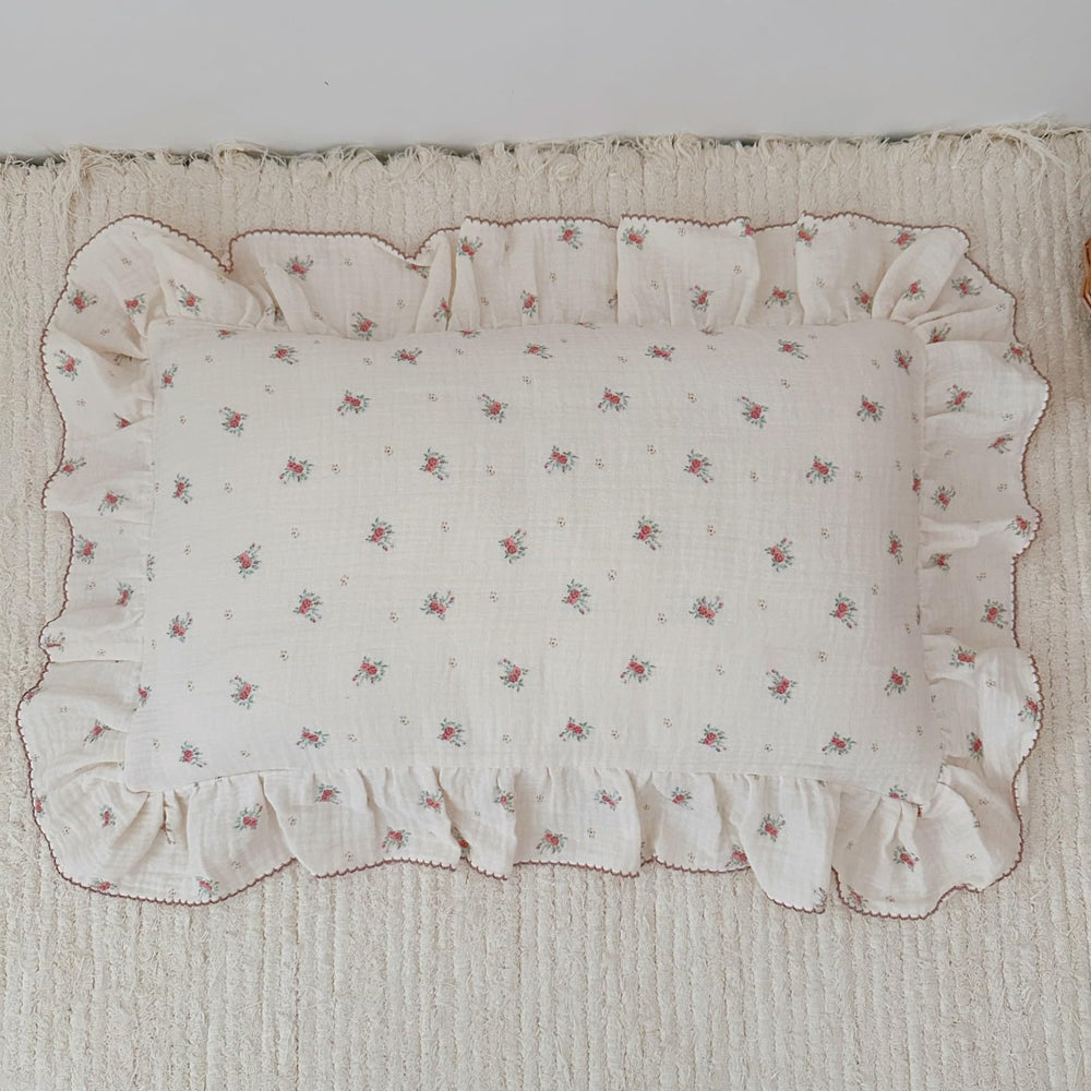 BuLuTu toddler pillowcase with berry pattern supports cozy bedtime decor for toddlers.