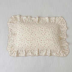 BuLuTu toddler-size pillowcase 20x14 with pink flowers designed for cribs and swaddles.